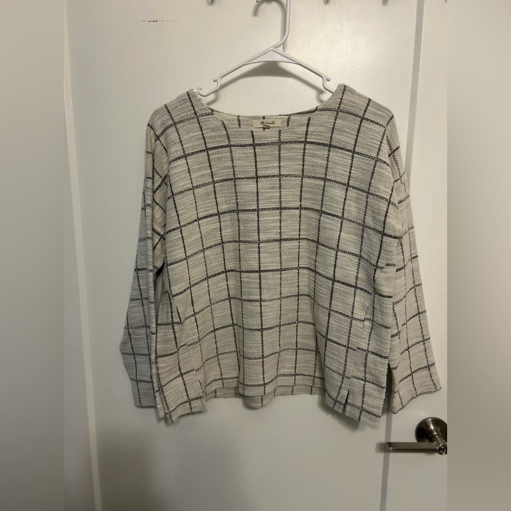 Madewell Knit Checkered Top